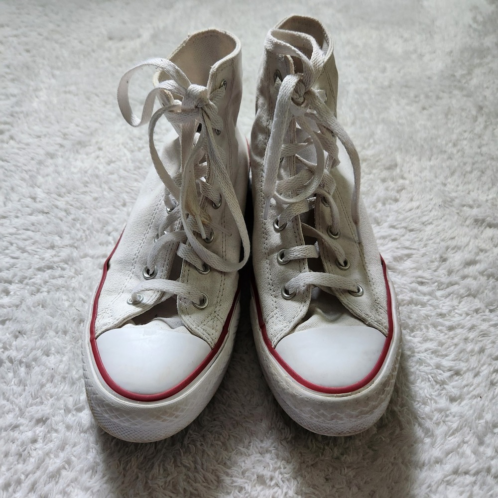 Converse Chuck Taylor All Star Move Kids White Platform High Top Shoes 5.5 - Picture 4 of 5